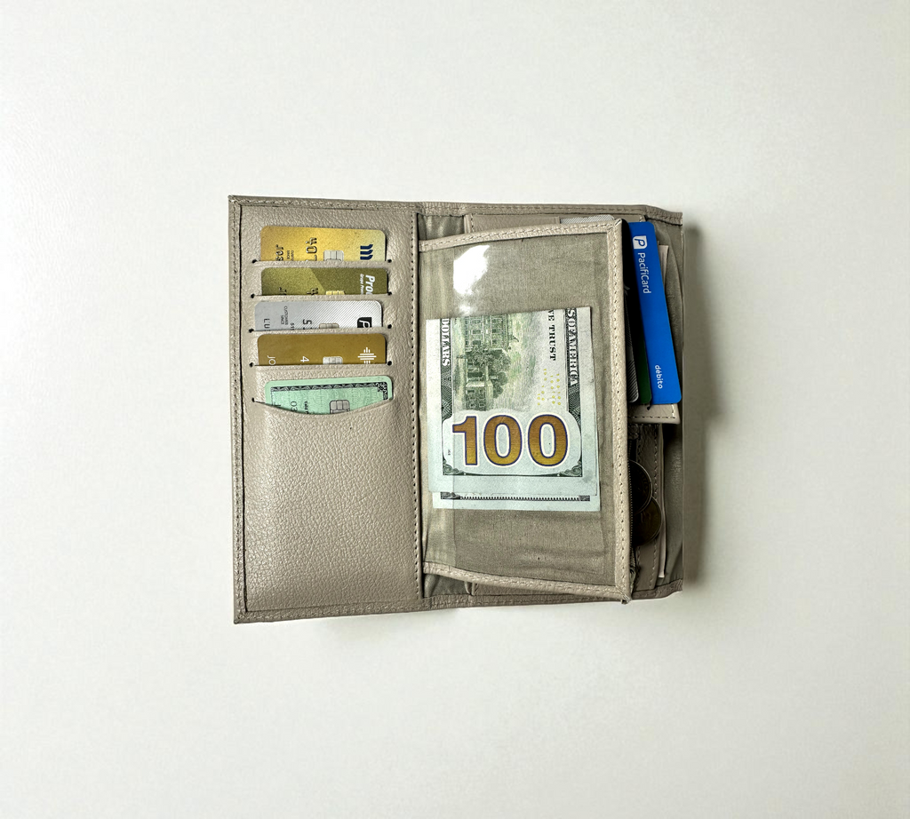Billetera de mujer Abigail con Bordado
