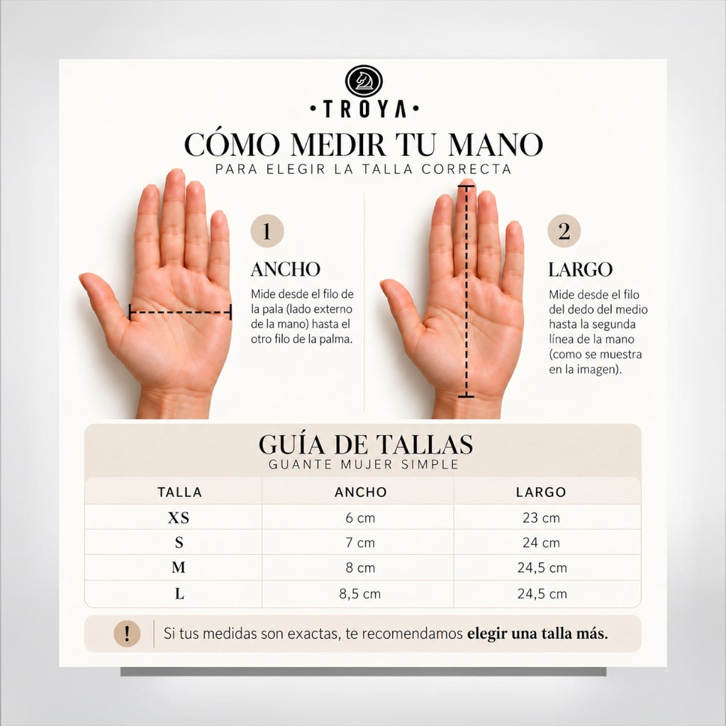 Guante mujer simple