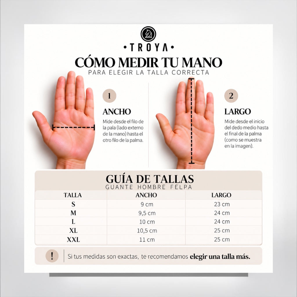 Guantes hombre felpa