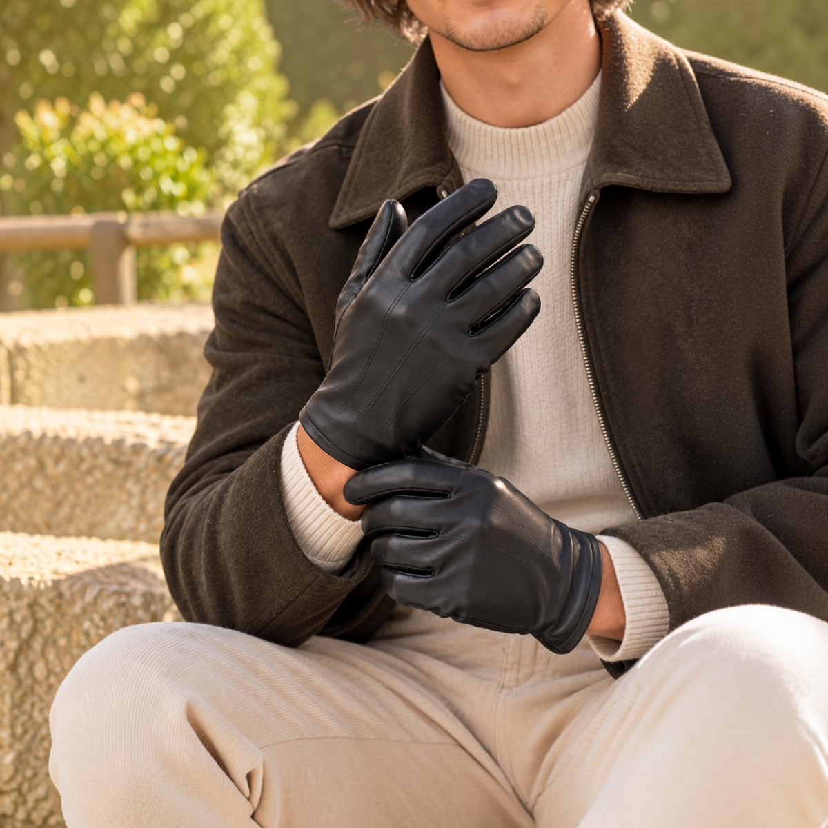 Guantes hombre simple